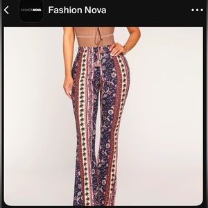 Fashion nova, Medium, Desert Dreamer Flare Pants - Blue